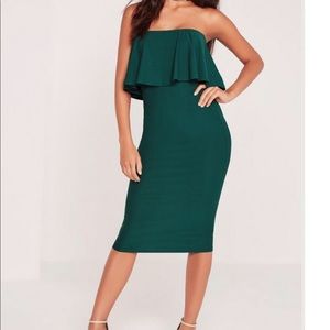 Missguided Sleeveless Frill Midi Dress